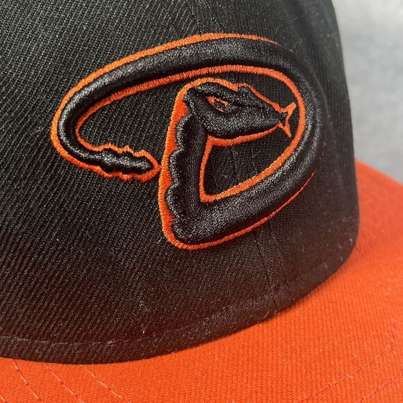 Arizona‎ Diamondbacks Hat New Era 59 Fifty Fitted 7 3/8 Black Wool Blend READ - Picture 8 of 14